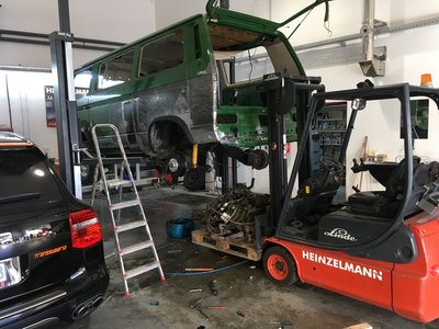 Motor und Getriebe sind raus