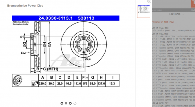 ATE 973 Bremsscheibe